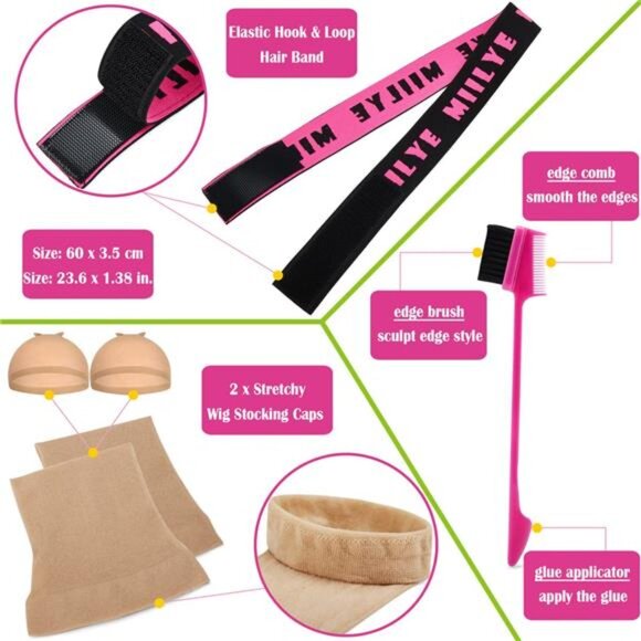 Lace Wig Glue and Hair Styling Wax Gel Combo Pack Wig Install Kits, Wig - Picture 6 of 7